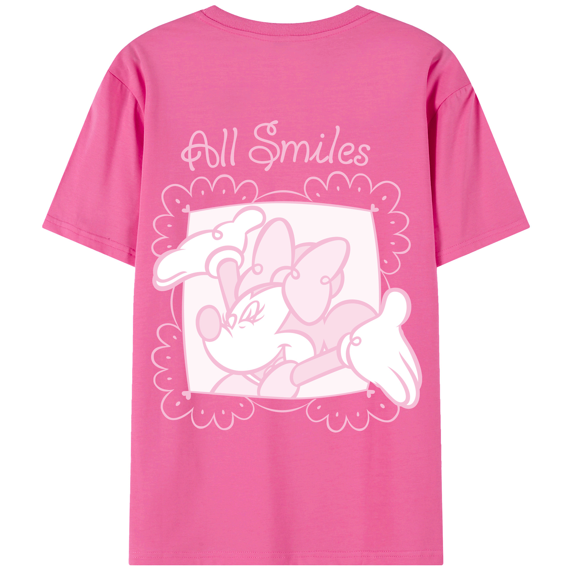 （画像用） ミッキーマウス Mickey Mouse レディース半袖Tシャツ(バックプリント)